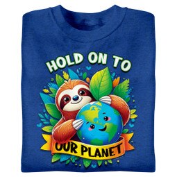 Sloth t-shirt in antique royal