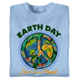 Applique Earth Day T-Shirt in light blue