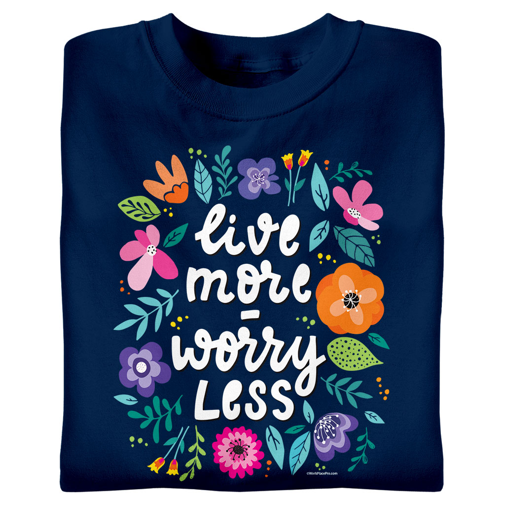 Worry Less T-Shirt in Navy